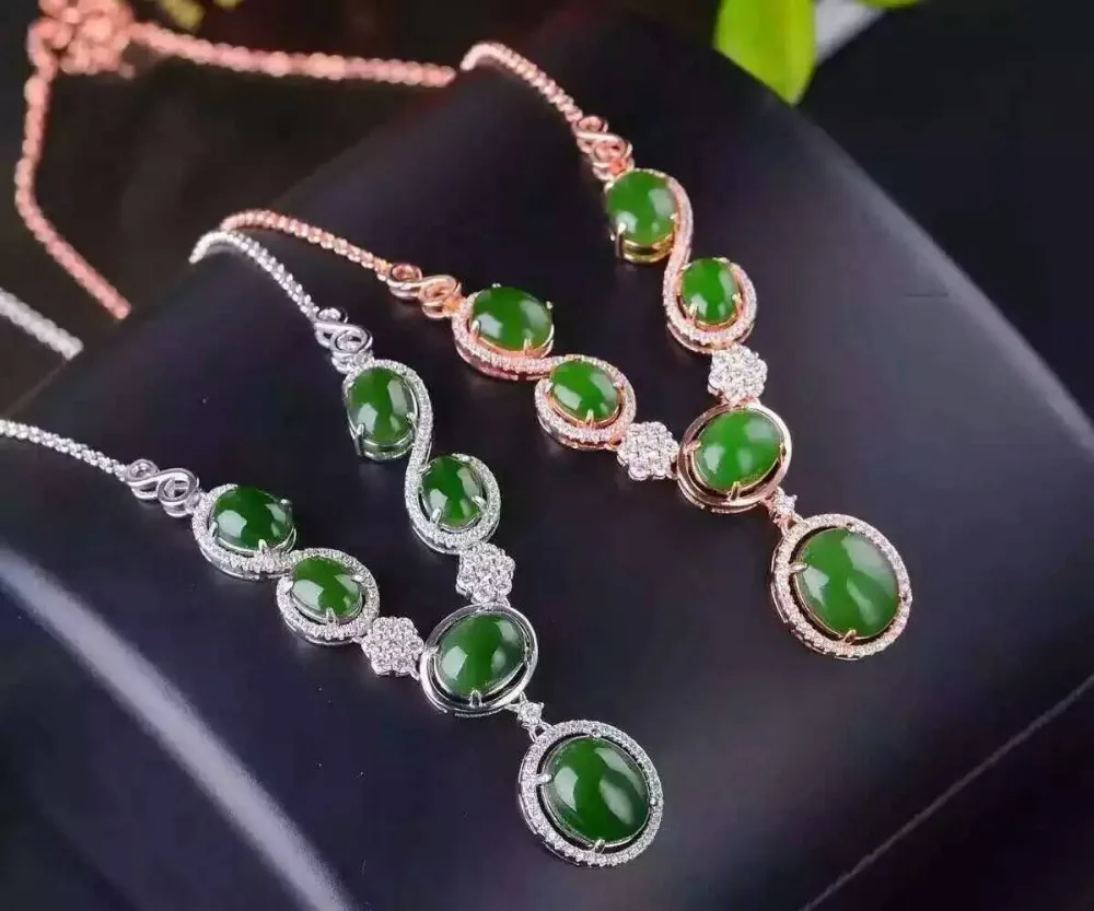 Natural green jasper Necklace natural jade Pendant Necklace S925 silver trendy Luxury big round women party fine Jewelry
Natural green jasper Necklace natural jade Pendant Necklace S925 silver trendy Luxury big round women party fine Jewelry