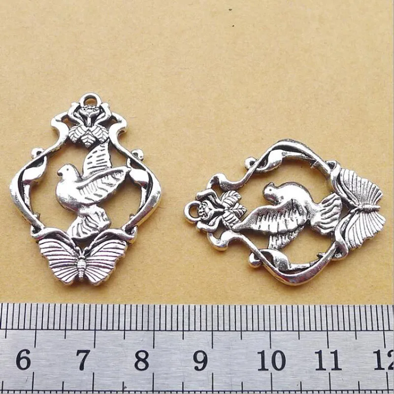 27x32mm Antique Silver Zinc Alloy Butterfly Peace Bird Flower Charms Pendant Fit For Jewelry Making 25PCS/lot
27x32mm Antique Silver Zinc Alloy Butterfly Peace Bird Flower Charms Pendant Fit For Jewelry Making 25PCS/lot