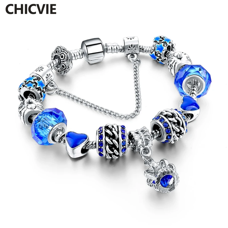 CHICVIE Charms Silver Color Love Bracelets & Bangles For Women Jewelry Making With Blue Crystal Bead Female Bracelet SBR16035
CHICVIE Charms Silver Color Love Bracelets & Bangles For Women Jewelry Making With Blue Crystal Bead Female Bracelet SBR16035