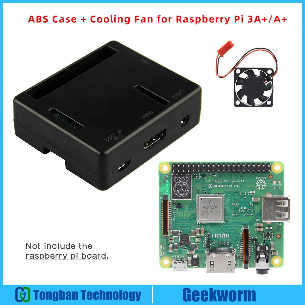 Raspberry Pi 3 Модель A + Plus ABS чехол с вентилятором защитный корпус для нового (Plus)/Raspberry |