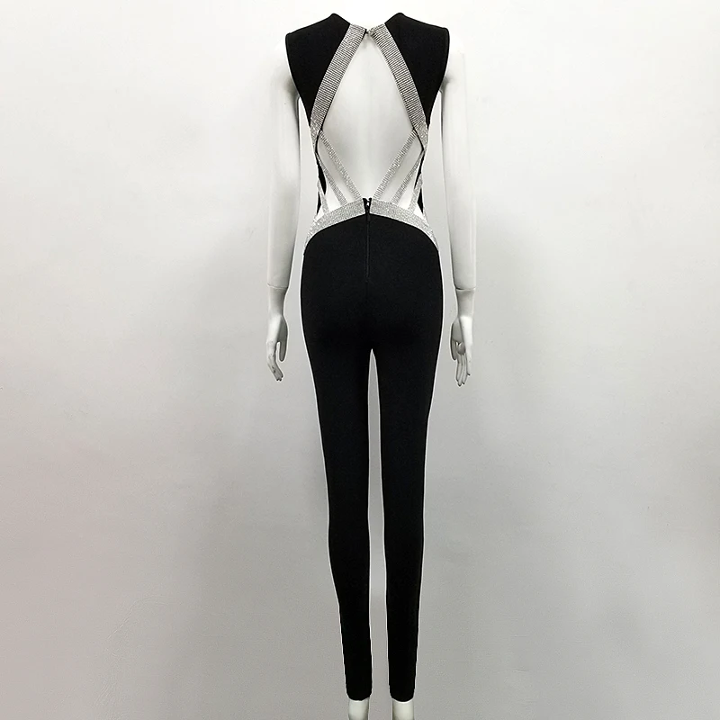 V-Neck Backless Hollow Out Bandage Jumpsuit Sexy Women Fashion Pub Celebrity Party Long Jumpsuits
V-Neck Backless Hollow Out Bandage Jumpsuit Sexy Women Fashion Pub Celebrity Party Long Jumpsuits