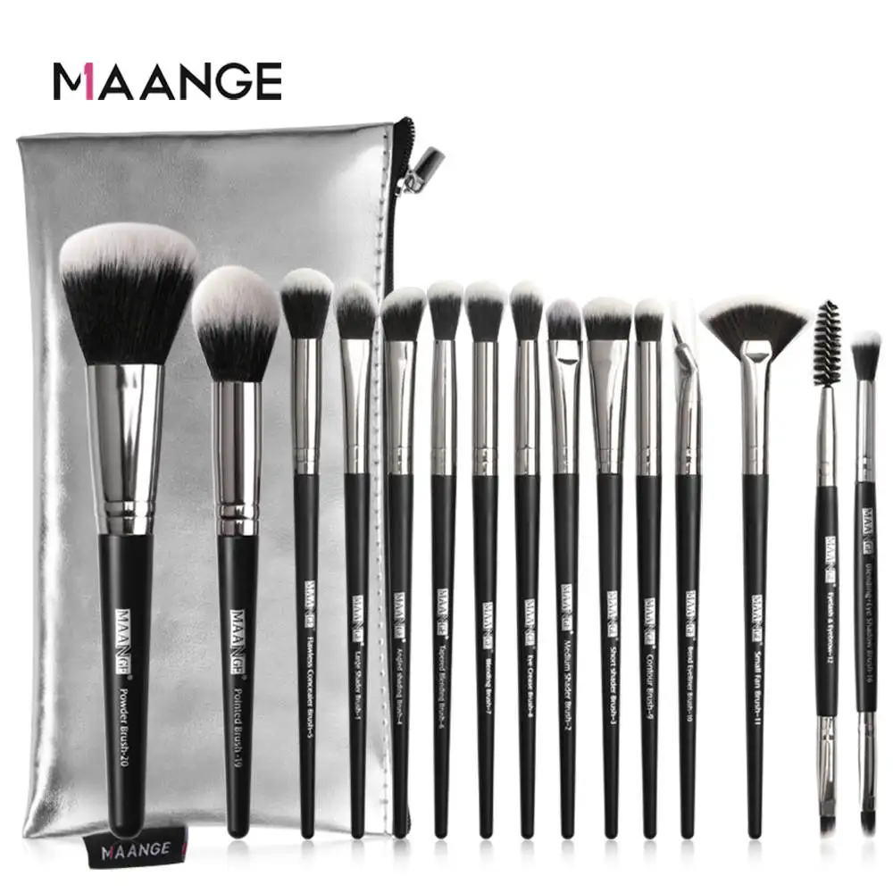 

MAANGE 15Pcs Makeup Brushes Set Cosmetic Foundation Powder Blush Eyeshadow Lip Kabuki Blending Make Up Brush Beauty Tool New