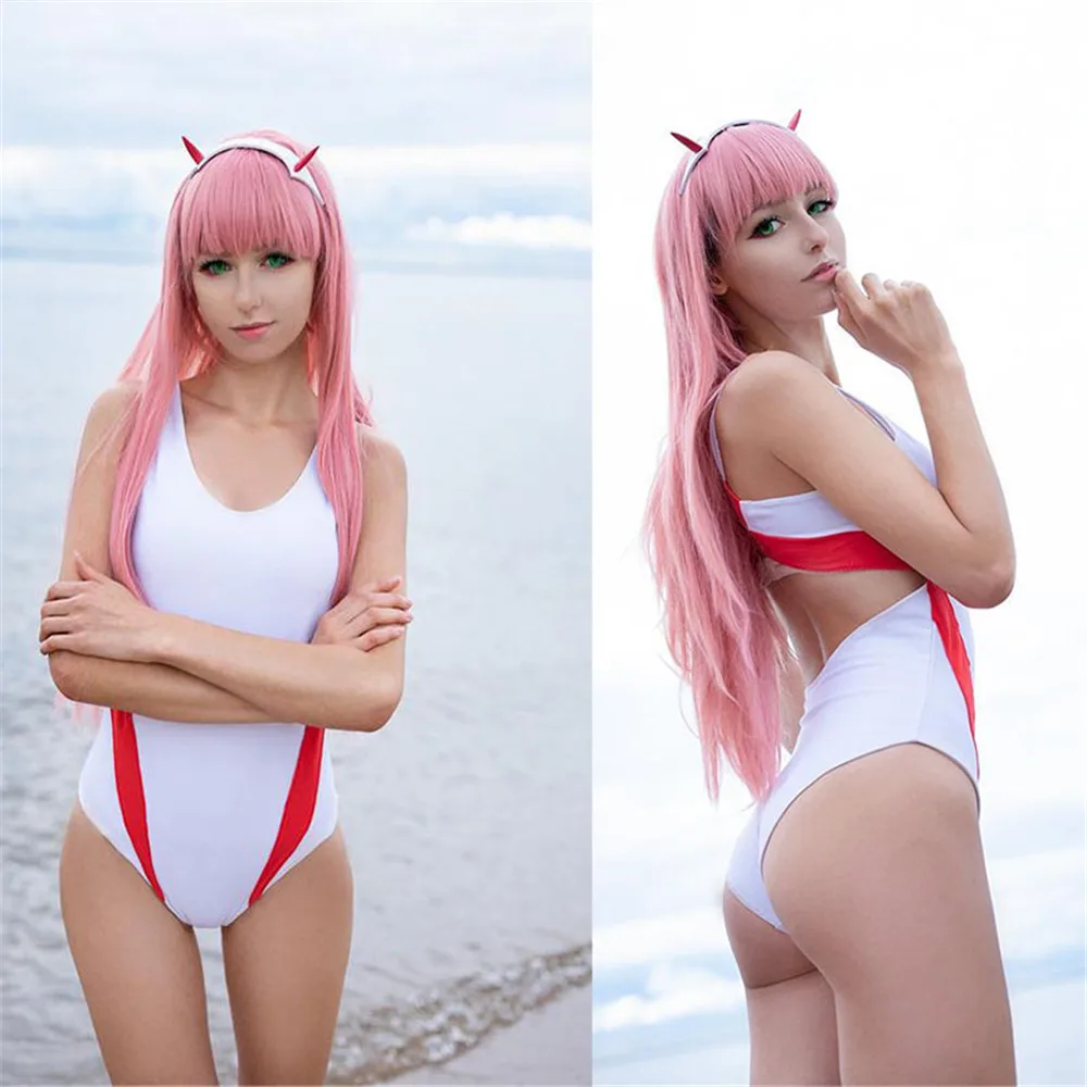 Костюм для косплея Zero Two милый костюм во французском стиле код 02 аниме купальник
