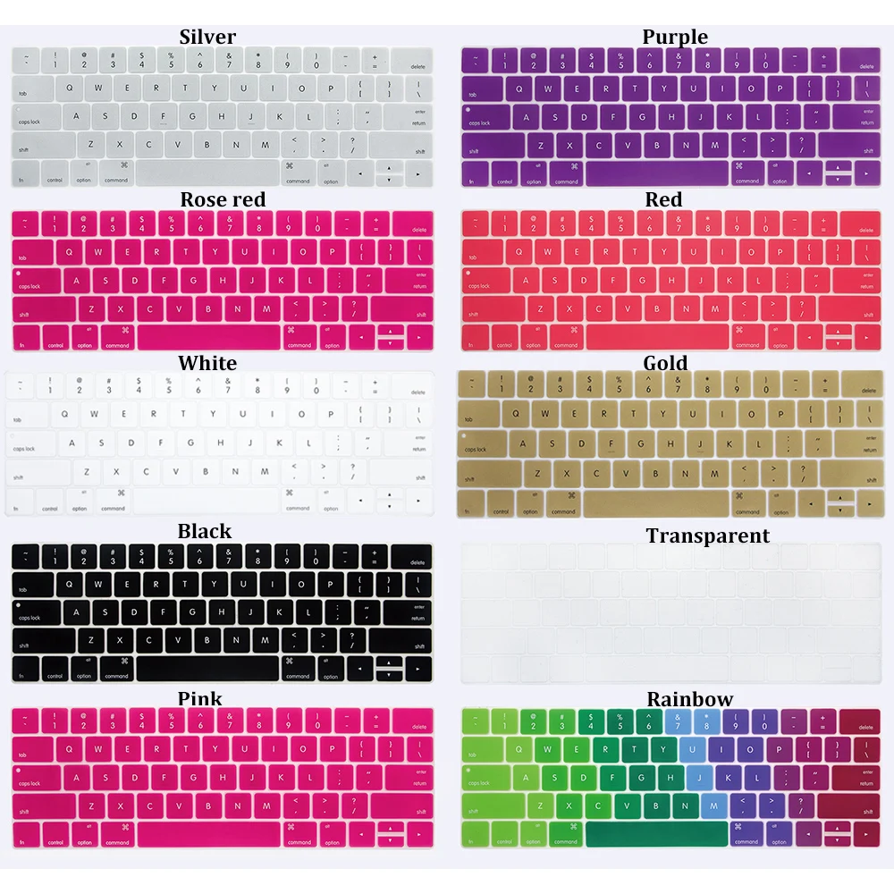 1PC Silicone Soft Keyboard Cover Protector Rainbow Colorful Skin Dustproof For Apple MacBook Air Pro Retina 13" 15" 17"
1PC Silicone Soft Keyboard Cover Protector Rainbow Colorful Skin Dustproof For Apple MacBook Air Pro Retina 13" 15" 17"