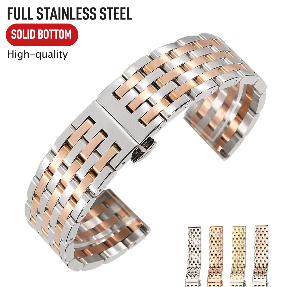20mm 22mm Solid Seven Strains Stainless Steel Watchband Straight End Bracelet Strap with Butterfly Buckle For Men Wristwatch
20mm 22mm Solid Seven Strains Stainless Steel Watchband Straight End Bracelet Strap with Butterfly Buckle For Men Wristwatch