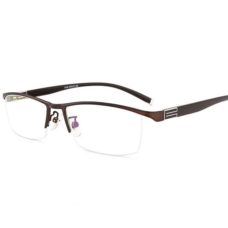 EOOUOOE Для мужчин сплав очки для коррекции зрения полукадра TR90 Óculos Gafas от