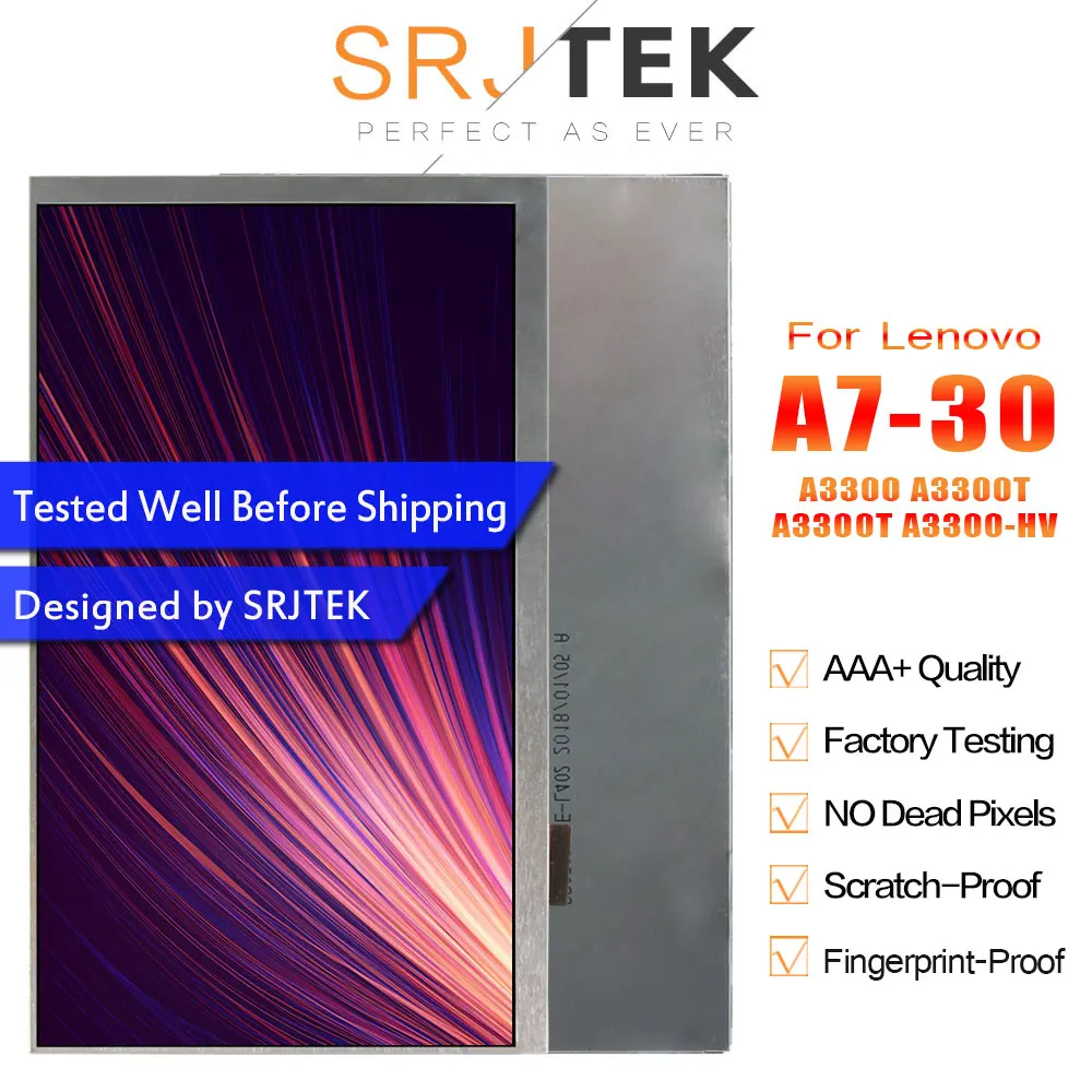 Srjtek, 7 дюймов, для Lenovo Tab A7-30 A3300, A3300T, A3300-GV, ЖК-дисплей, монитор, ремонт, замена, матрица, планшетный ПК, экран
Srjtek, 7 дюймов, для Lenovo Tab A7-30 A3300, A3300T, A3300-GV, ЖК-дисплей, монитор, ремонт, замена, матрица, планшетный ПК, экран