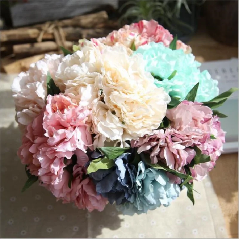 High Quality 5 Heads Artificial Flowers Peony Bouquet Silk Flowers Bridal Vivid Fake Flowers For Wedding Home Party Decoration
High Quality 5 Heads Artificial Flowers Peony Bouquet Silk Flowers Bridal Vivid Fake Flowers For Wedding Home Party Decoration