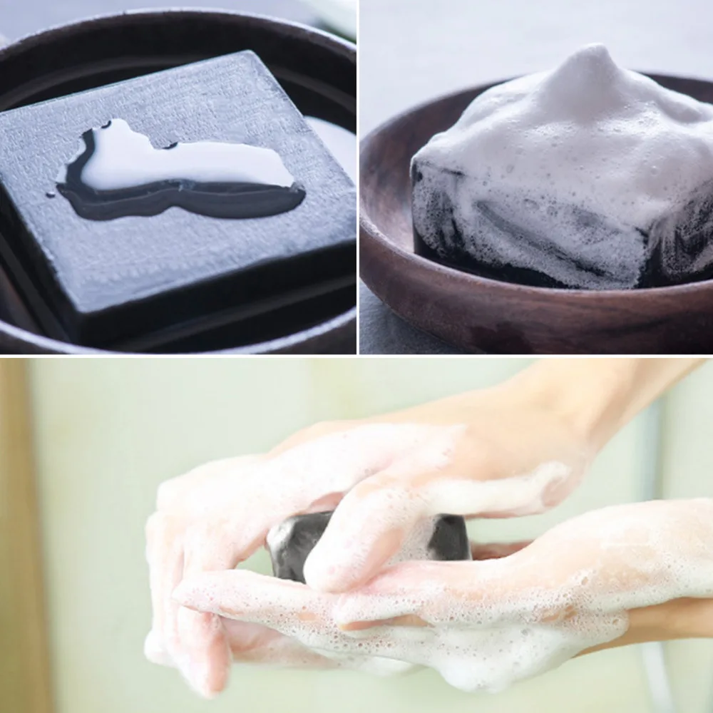 Black Square Natural Bamboo Charcoal Blackhead Acne Remover Oil-control Bath Soap Face Washing Deep Cleaning Pore Handmade Soap
Black Square Natural Bamboo Charcoal Blackhead Acne Remover Oil-control Bath Soap Face Washing Deep Cleaning Pore Handmade Soap