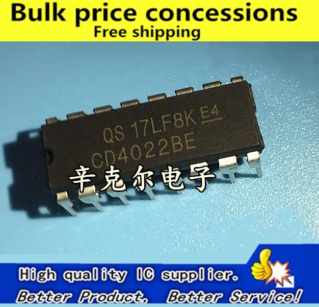 Freeshipping 10pcs/50pcs/100pcs CD4022BE CD4022 DIP-16 Binary counter/logic chip
Freeshipping 10pcs/50pcs/100pcs CD4022BE CD4022 DIP-16 Binary counter/logic chip