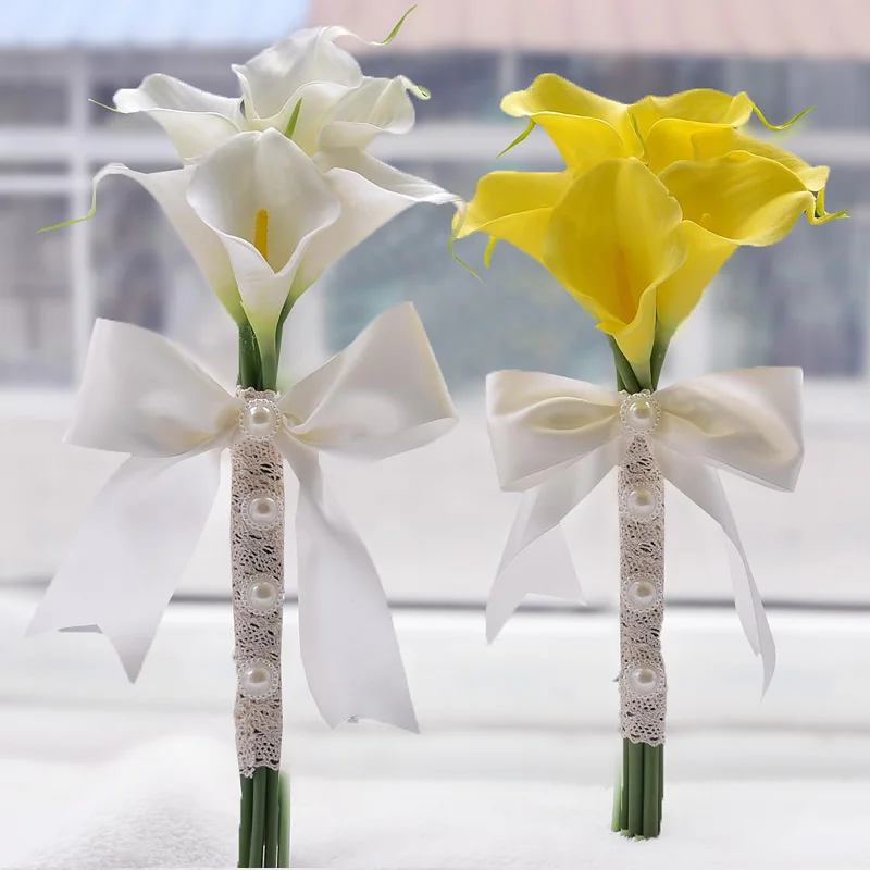 NZUK 6 PiecesYellow Artificial Flowers Lily Wedding Bouquets 2018 New Fashion Lace Bridal Hand Bouquet ramos de novia
NZUK 6 PiecesYellow Artificial Flowers Lily Wedding Bouquets 2018 New Fashion Lace Bridal Hand Bouquet ramos de novia