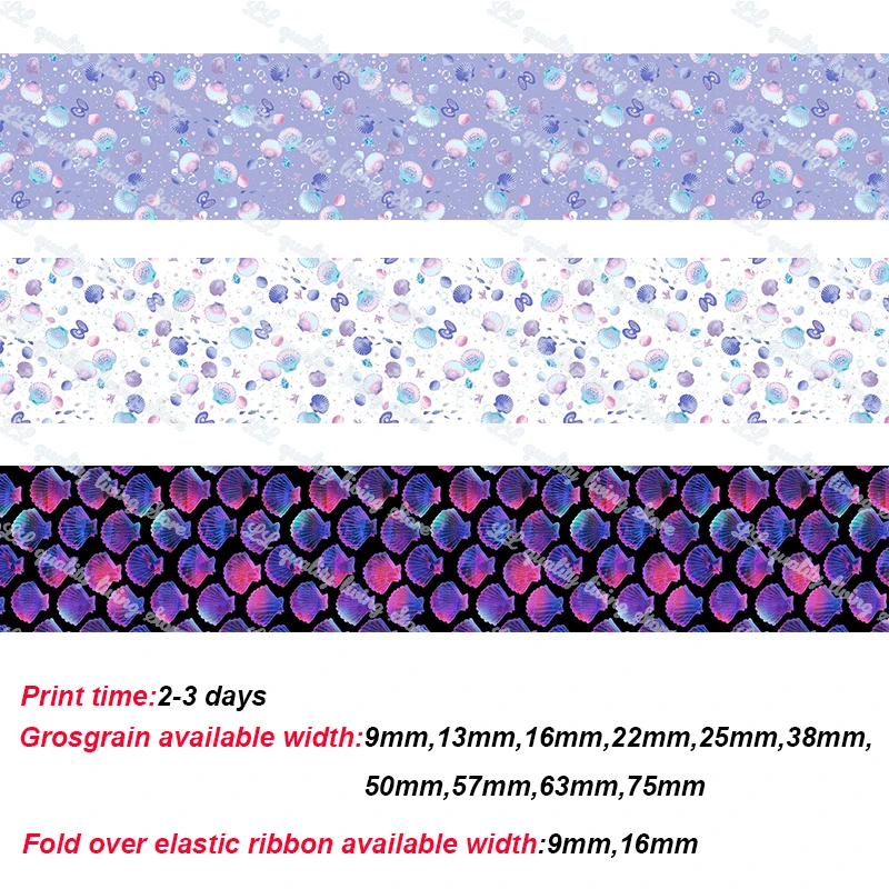 Shell printed grosgrain ribbon DIY handmade materials party decoration satin ribbons DIY Sewing Craft 50 yards
Shell printed grosgrain ribbon DIY handmade materials party decoration satin ribbons DIY Sewing Craft 50 yards