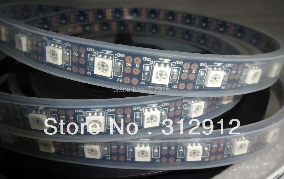 4m DC5V INK1003 led pixel strip,IP68,60pcs 1002led(5050 RGB with INK1003 IC)/M with 60pixels;black PCB, in silicon tube
4m DC5V INK1003 led pixel strip,IP68,60pcs 1002led(5050 RGB with INK1003 IC)/M with 60pixels;black PCB, in silicon tube