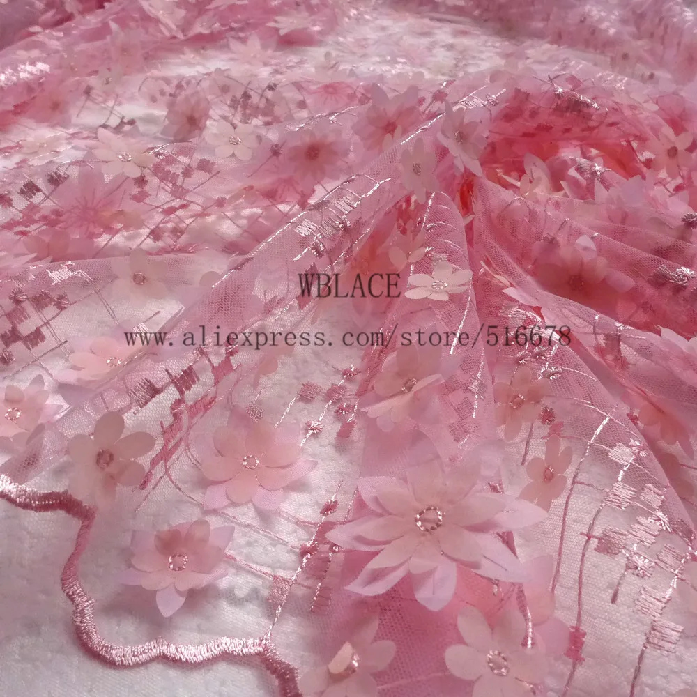Hot popular fashion style rose pink Chiffon 3D flowers lace fabric stage dress/wedding/evening dress lace fabric 130cm 1 yard
Hot popular fashion style rose pink Chiffon 3D flowers lace fabric stage dress/wedding/evening dress lace fabric 130cm 1 yard
