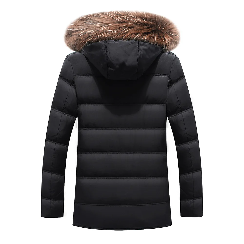 Free shipping 2018 winter jacket for fur collar long jacket with size M-3XL