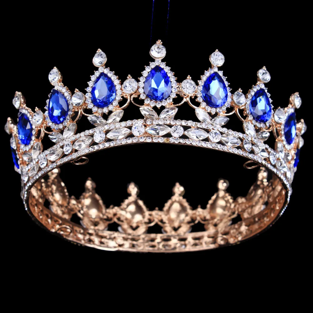 Royal Regal Blue Rhinestones Crown Vintage Bijoux Corona Luxury Tiaras And Crowns Wedding Hair Jewelry Accessories For Women
Royal Regal Blue Rhinestones Crown Vintage Bijoux Corona Luxury Tiaras And Crowns Wedding Hair Jewelry Accessories For Women