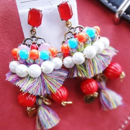 Hot Sale Large Bohemian Colorful Tassel Drop Earrings Jewelry for Women Dress Accessories Christmas Gifts
Hot Sale Large Bohemian Colorful Tassel Drop Earrings Jewelry for Women Dress Accessories Christmas Gifts