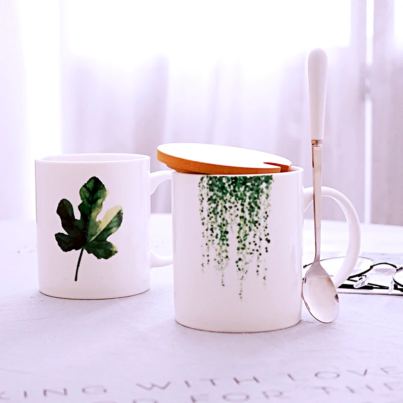 350ml green plant coffee ceramic mugs with bamboo lid and spoon porcelain office drinking tea mugs milk cups gifts
350ml green plant coffee ceramic mugs with bamboo lid and spoon porcelain office drinking tea mugs milk cups gifts
