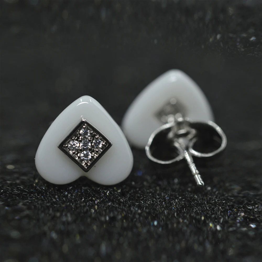 Soul Men Girls Unique Lovely Heart Earrings Stylish White Ceramic Stud Earrings For Women Girl Wedding Party jewelry Gift
Soul Men Girls Unique Lovely Heart Earrings Stylish White Ceramic Stud Earrings For Women Girl Wedding Party jewelry Gift