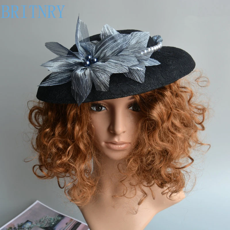 BRITNRY Vintage Black Wedding Hat Handmade Lace with Flowers Pearls Bridal Hat Elegant Hat Wedding Accessories
BRITNRY Vintage Black Wedding Hat Handmade Lace with Flowers Pearls Bridal Hat Elegant Hat Wedding Accessories