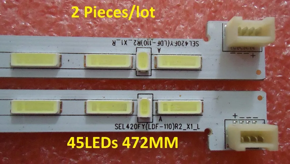 2 Pieces/lot 42"LED strip SEL420FY(LDF-110)R2_X1_L SEL420FY(LDF-110)R2_X1_R 45LEDs 472MM
2 Pieces/lot 42"LED strip SEL420FY(LDF-110)R2_X1_L SEL420FY(LDF-110)R2_X1_R 45LEDs 472MM