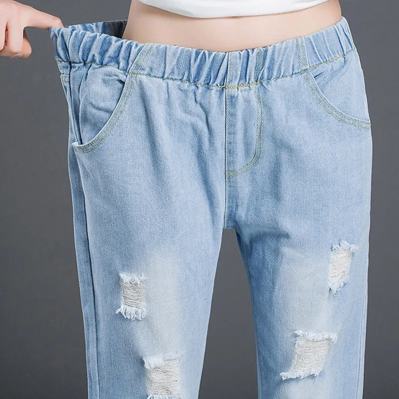 LIBERJOG Women Jeans Slim Loose Elastic Waist Harem Denim Pants Female Large Size 2019 New Cotton Woman Casual Trousers Summer
LIBERJOG Women Jeans Slim Loose Elastic Waist Harem Denim Pants Female Large Size 2019 New Cotton Woman Casual Trousers Summer