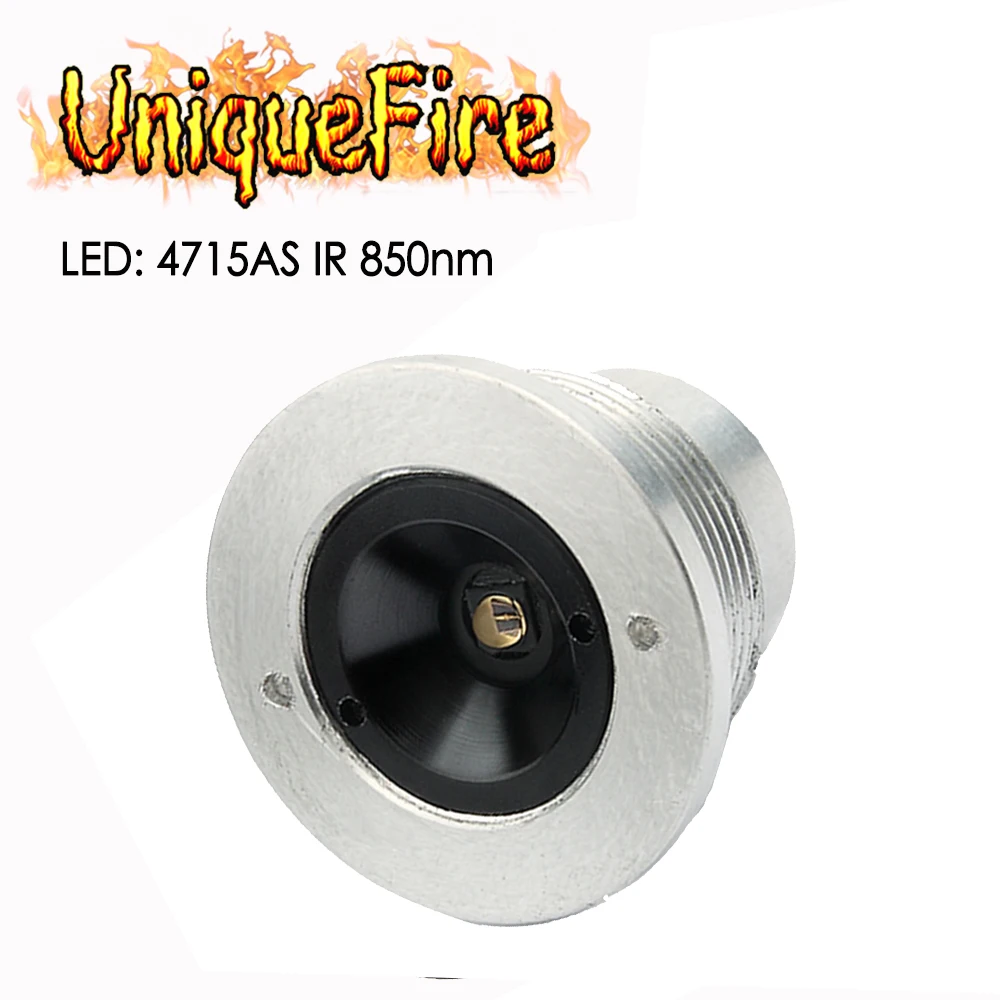 Фото UniqueFire 4715AS IR 850nm инфракрасный светильник светодиодный Drop in Pill 1/3 режима держатель
