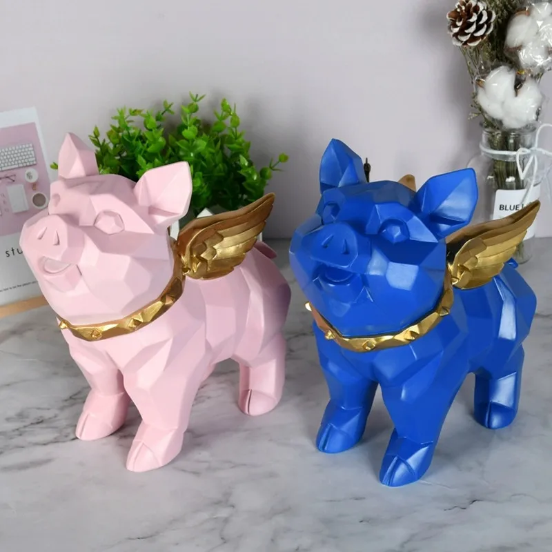 Nordic Style Geometry Angel Pig Sculpture Animal Figurine Statue Creative Resin Crafts Living Room Office Ornaments R221
Nordic Style Geometry Angel Pig Sculpture Animal Figurine Statue Creative Resin Crafts Living Room Office Ornaments R221