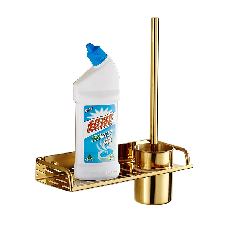 Gold Toilet Brush for Cleaning SUS 304 Stainless Steel Wall Mounted Brush Holder Chromed Finish bathroom cleanning rack and hold
Gold Toilet Brush for Cleaning SUS 304 Stainless Steel Wall Mounted Brush Holder Chromed Finish bathroom cleanning rack and hold