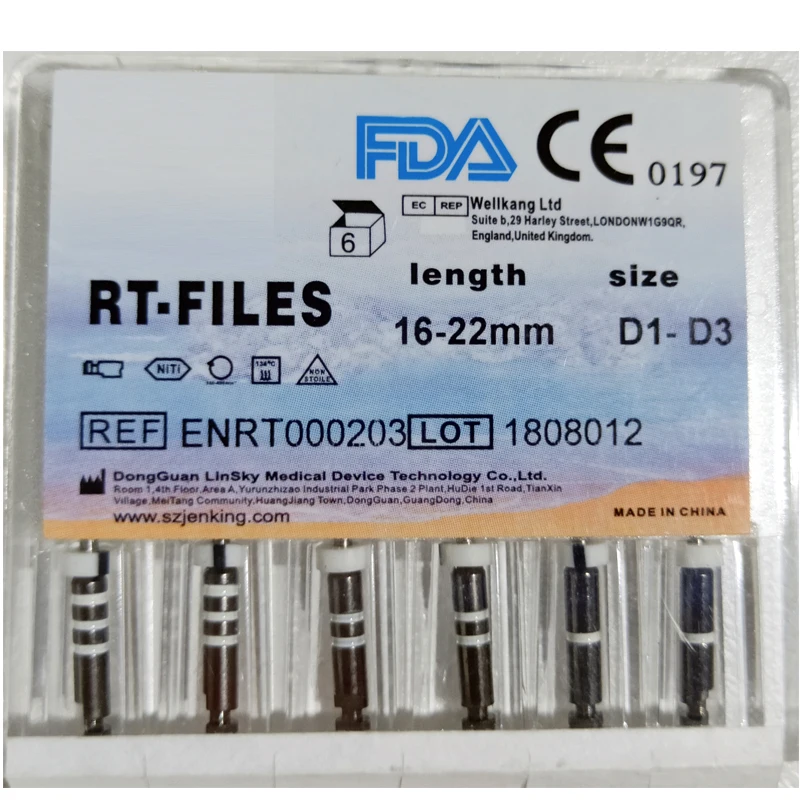 6pics Universal Engine Rotary Root Canal NiTi Dental Retreatment Files RT D1-D3 Teeth Whitening Device
6pics Universal Engine Rotary Root Canal NiTi Dental Retreatment Files RT D1-D3 Teeth Whitening Device