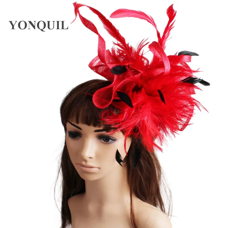 Women Wedding Fascinating Sinamay Feather Material Fascinator Ladies Hair Accessories Party Dinner Headwear Bridal Hat MYQ113
Women Wedding Fascinating Sinamay Feather Material Fascinator Ladies Hair Accessories Party Dinner Headwear Bridal Hat MYQ113