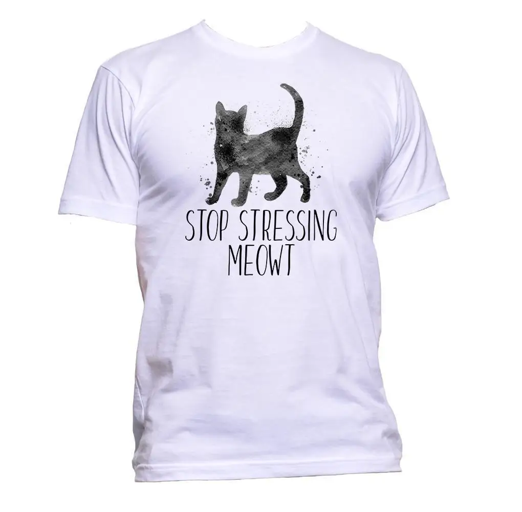 Print T Shirt Men Hot Stop Stressing Meowt Cat Animal Cat Lover Slogan T-Shirt Mens Womens Unisex O-Neck T Shirt 
Print T Shirt Men Hot Stop Stressing Meowt Cat Animal Cat Lover Slogan T-Shirt Mens Womens Unisex O-Neck T Shirt