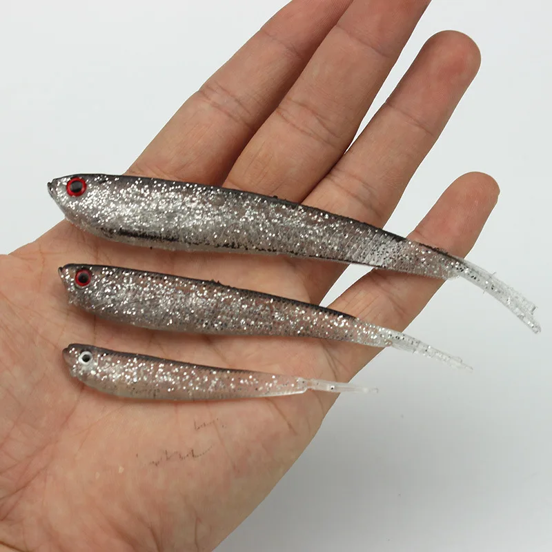 5-10pcs/lot Shining Soft Lure 7.5/10/13cm 2/4/7g Swimbaits isca Artificial Worm Soft Bait Fish Wobblers Bass Carp Fishing Lure
5-10pcs/lot Shining Soft Lure 7.5/10/13cm 2/4/7g Swimbaits isca Artificial Worm Soft Bait Fish Wobblers Bass Carp Fishing Lure