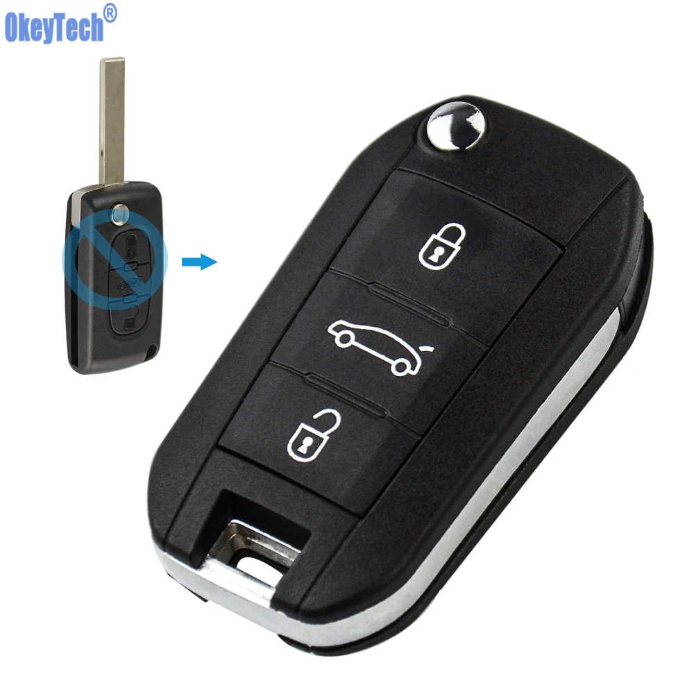 OkeyTech Modified Flip Key Shell For Peugeot 308 508 Replacement 3 Buttons Blank Car Remote Key Case HU83 VA2 Blade
OkeyTech Modified Flip Key Shell For Peugeot 308 508 Replacement 3 Buttons Blank Car Remote Key Case HU83 VA2 Blade