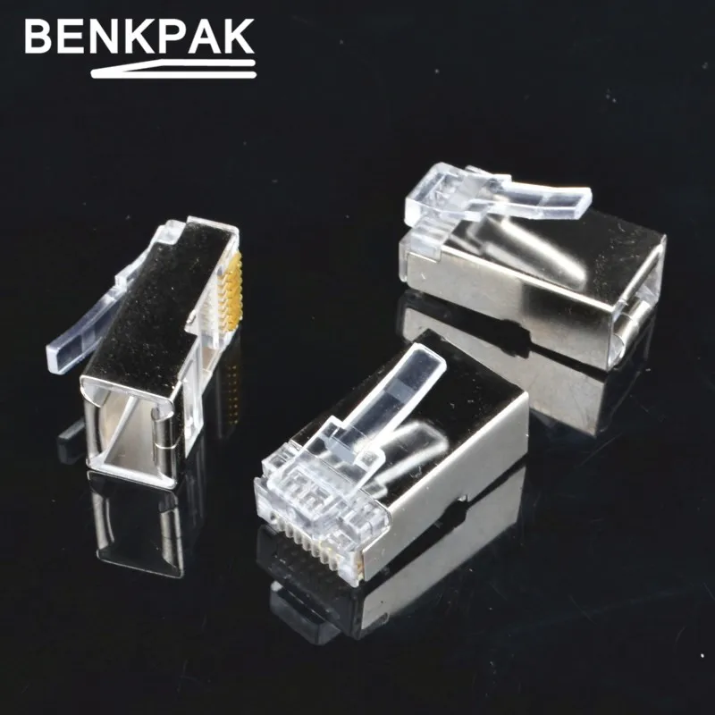Металлический соединитель rj45 экранированные сетевые разъемы cat6 разъем 8p8c клеммы