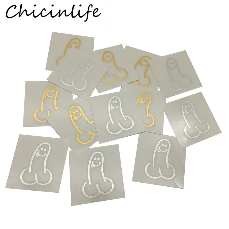 Chicinlife 5 шт. Золотой/Серебряный пенис Вилли временные тату наклейки для девичника