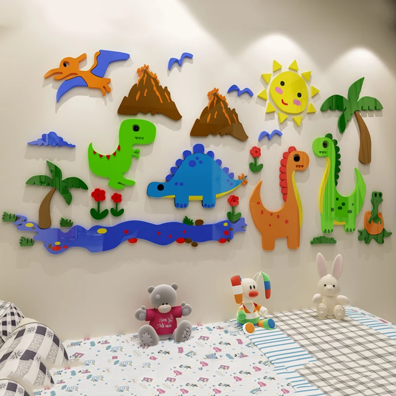 Children's cartoon room bedroom bedside kindergarten wall decoration sticker Dinosaur 3d self-adhesive acrylic wall sticker
Children's cartoon room bedroom bedside kindergarten wall decoration sticker Dinosaur 3d self-adhesive acrylic wall sticker