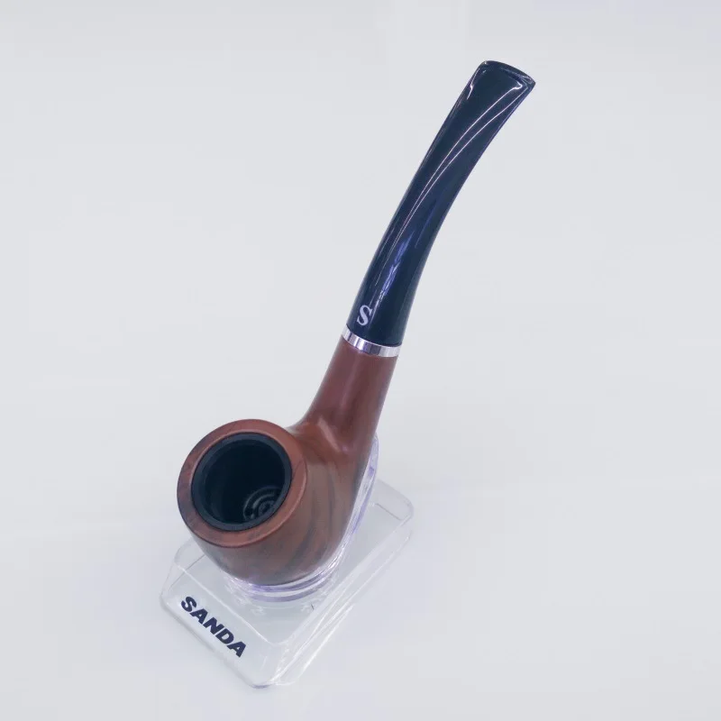 SWSMOK Portable Bakelite Pipe Bent Smoking Pipe Tobacco Pipe Filter Grinder Herb Wooden Pipe With Holder Cigarette Accessories
SWSMOK Portable Bakelite Pipe Bent Smoking Pipe Tobacco Pipe Filter Grinder Herb Wooden Pipe With Holder Cigarette Accessories