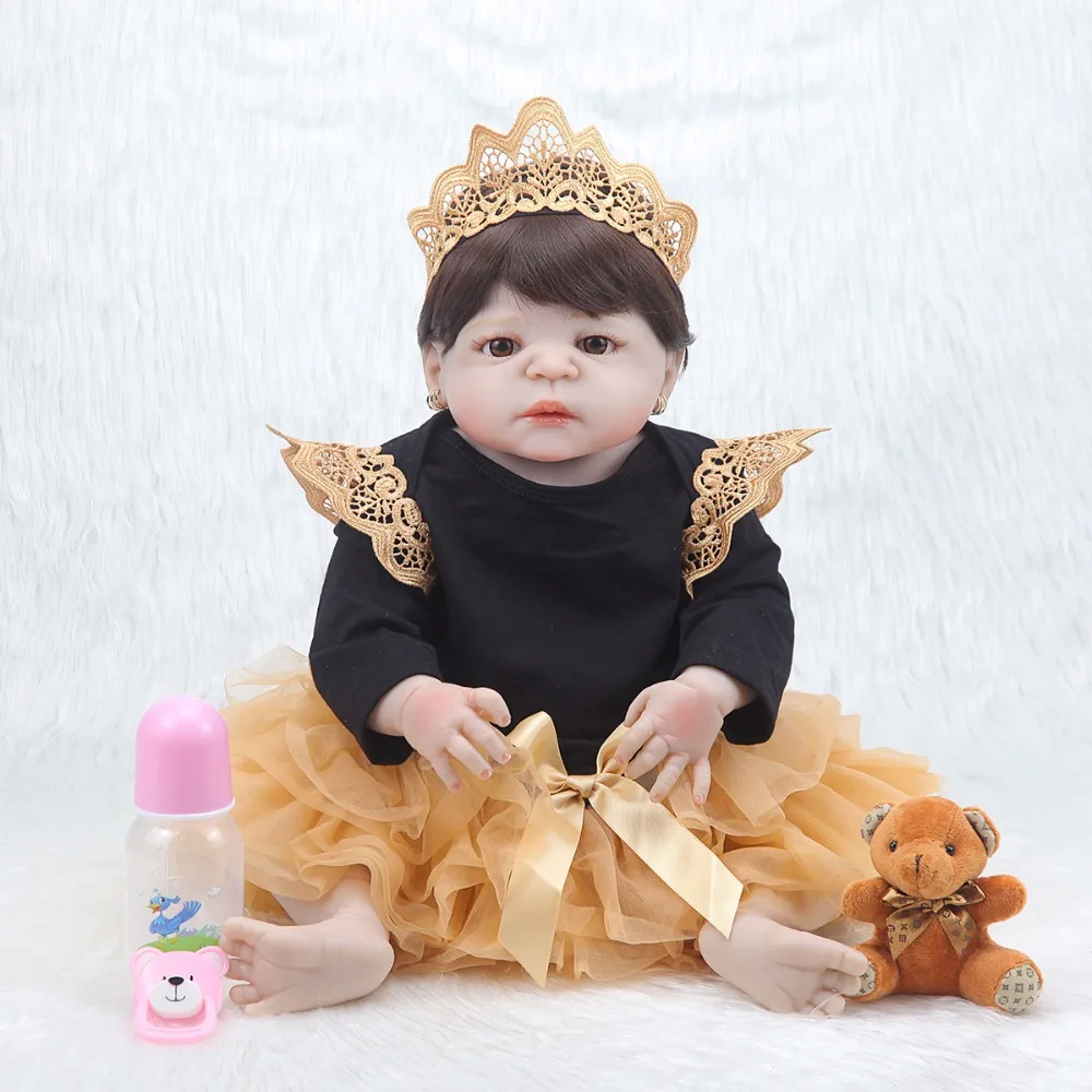 Forrsdor 57cmfull Silicone Reborn Baby Doll lifelike Child Reborn Princess Doll Children's Birthday Christmas Gift for Girls Br
Forrsdor 57cmfull Silicone Reborn Baby Doll lifelike Child Reborn Princess Doll Children's Birthday Christmas Gift for Girls Br