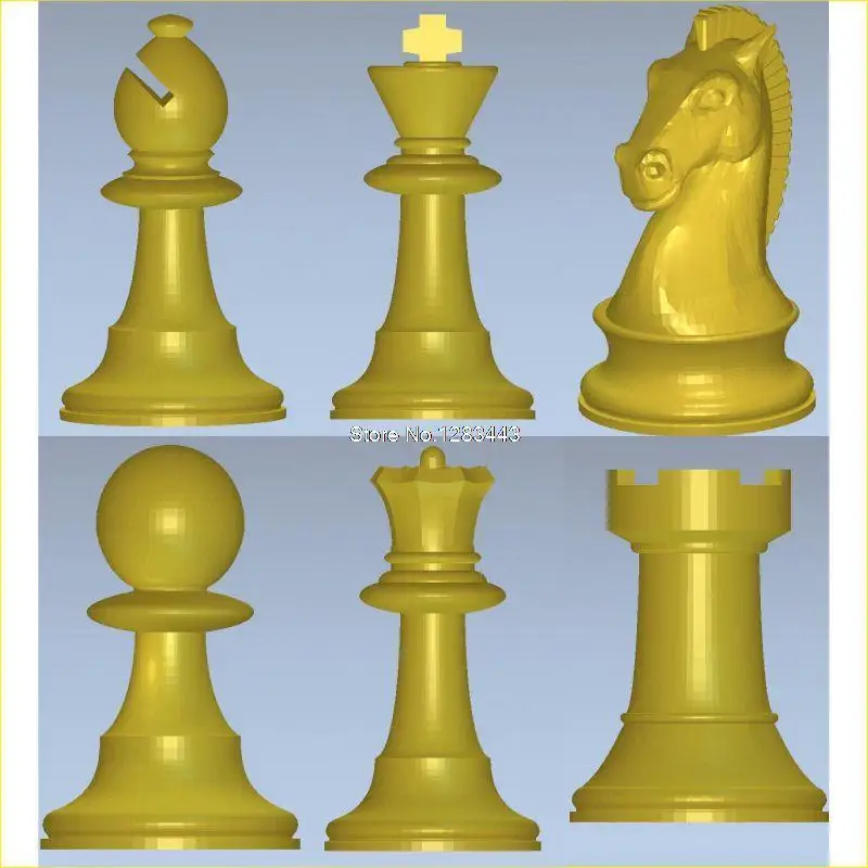 6PCS/LOT International chess 3D model for 4 axis circular diagram 3D carved sculpture cnc machine in STL file
6PCS/LOT International chess 3D model for 4 axis circular diagram 3D carved sculpture cnc machine in STL file