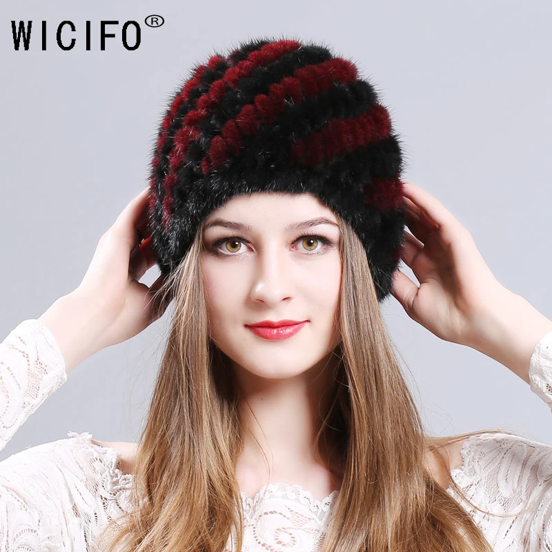 Wucifo 2019 New fashion Genuine real natural knitted Mink Fur Hat women hand made knit Fashion Winter Headgear cap
Wucifo 2019 New fashion Genuine real natural knitted Mink Fur Hat women hand made knit Fashion Winter Headgear cap
