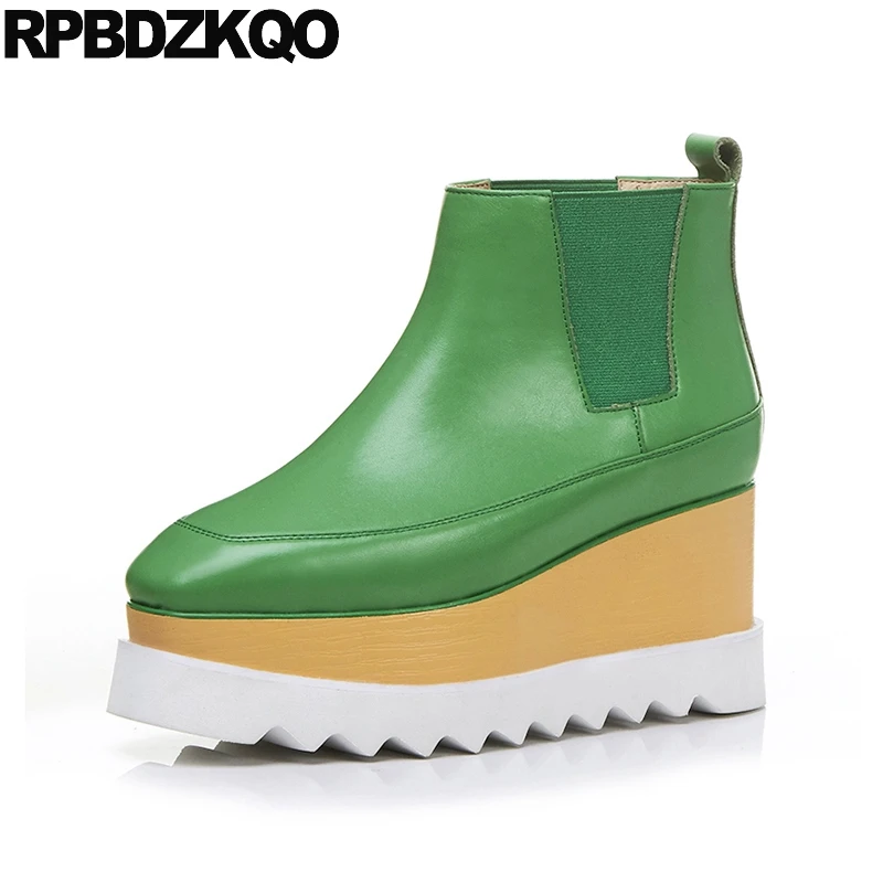 Platform Flat Ankle 10 Green Genuine Leather Harajuku Chelsea Muffin Big Size Wedge Designer Shoes Women Luxury 2021 Booties
Platform Flat Ankle 10 Green Genuine Leather Harajuku Chelsea Muffin Big Size Wedge Designer Shoes Women Luxury 2021 Booties