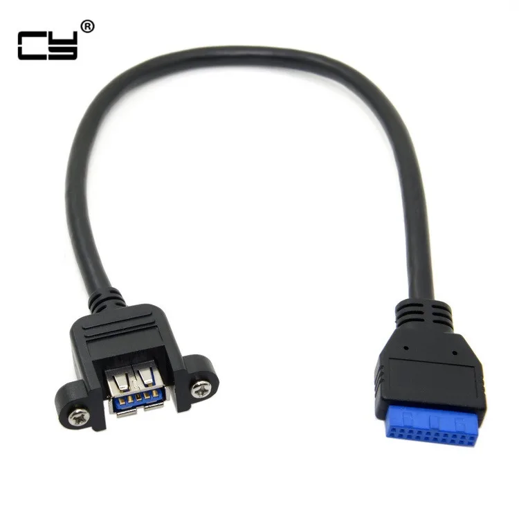 25cm USB 3.0 Single Port A Female Screw Mount Type to Up Angled Motherboard 20pin Header Cable
25cm USB 3.0 Single Port A Female Screw Mount Type to Up Angled Motherboard 20pin Header Cable