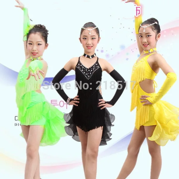 Фото Новинка S XXL для девочек платье латинских танцев со стразами и лямкой на шее