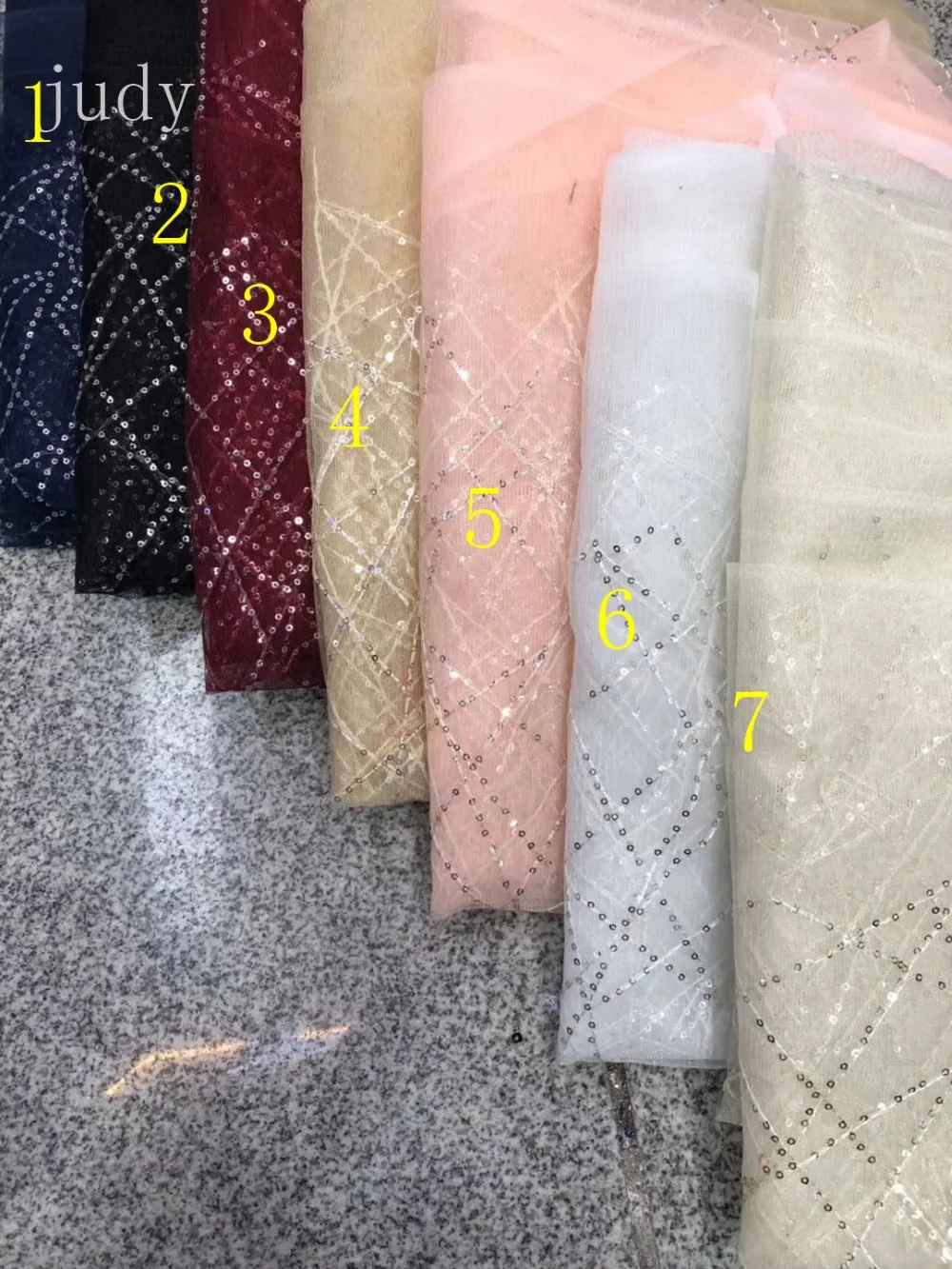 stock CSH57#7 color The irregular lines of sequins are in French fashion for wedding party wedding dress
stock CSH57#7 color The irregular lines of sequins are in French fashion for wedding party wedding dress