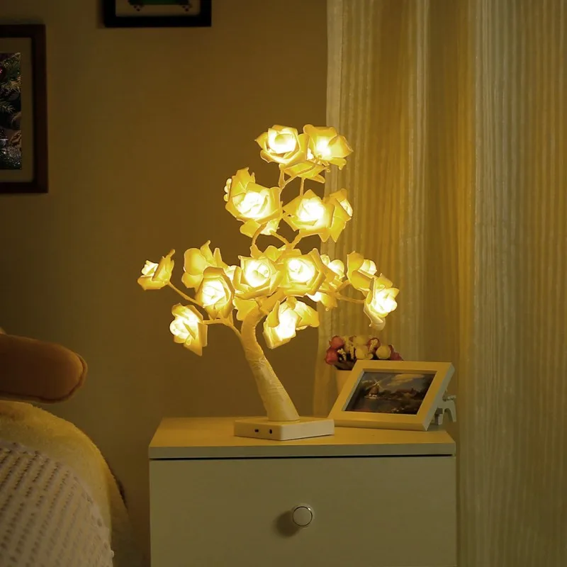 USB LED Rose Cotton Ball Tree Night Light Home Indoor Romantic Decoration Table Lamp Wedding Party Christmas Atmosphere Lamp
USB LED Rose Cotton Ball Tree Night Light Home Indoor Romantic Decoration Table Lamp Wedding Party Christmas Atmosphere Lamp