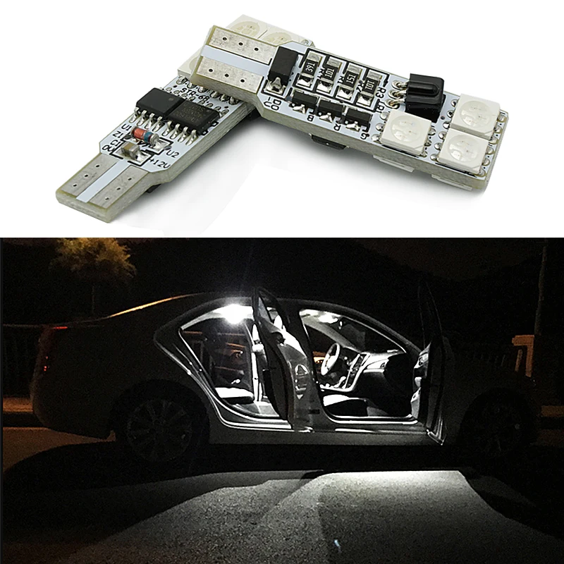 2x RGB T10 водить автомобиль габаритной лампы Дистанционное управление для Honda Civic