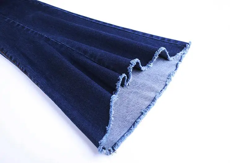 Women's 2018 autumn new Fish tail flare jeans Irregular burr pants Elastic slim 
Women's 2018 autumn new Fish tail flare jeans Irregular burr pants Elastic slim