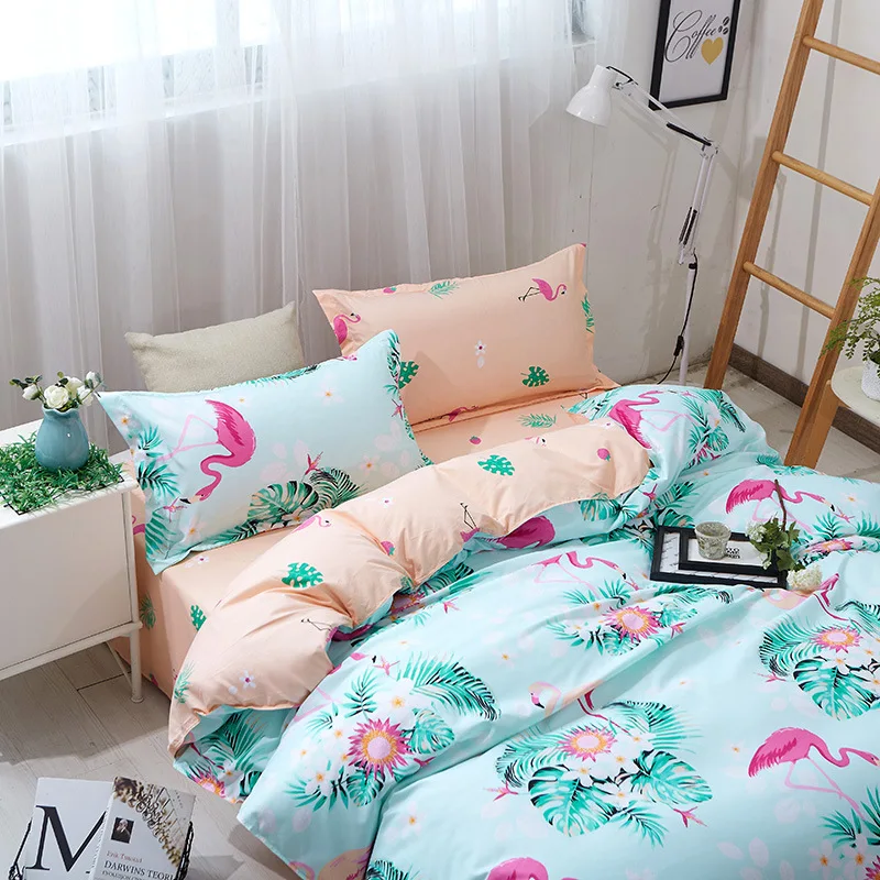 Bedding Pink Flamingo Duvet Cover Set Animal Printed Bird Bedding Set King queen full twin size Cute Girls flat sheet Bedspread
Bedding Pink Flamingo Duvet Cover Set Animal Printed Bird Bedding Set King queen full twin size Cute Girls flat sheet Bedspread