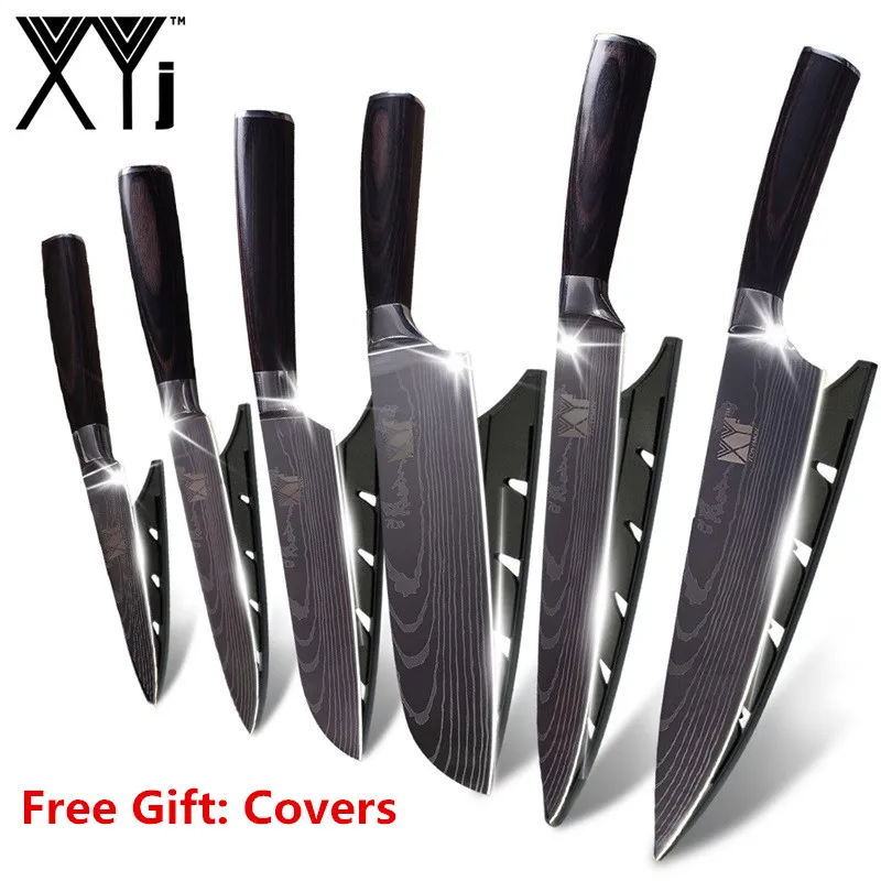 XYj Stainless Steel Kitchen Knives Imitation Damascus Pattern Chef Knife Santoku Cleaver Slicing Utility Knives Tool Knife Cover
XYj Stainless Steel Kitchen Knives Imitation Damascus Pattern Chef Knife Santoku Cleaver Slicing Utility Knives Tool Knife Cover